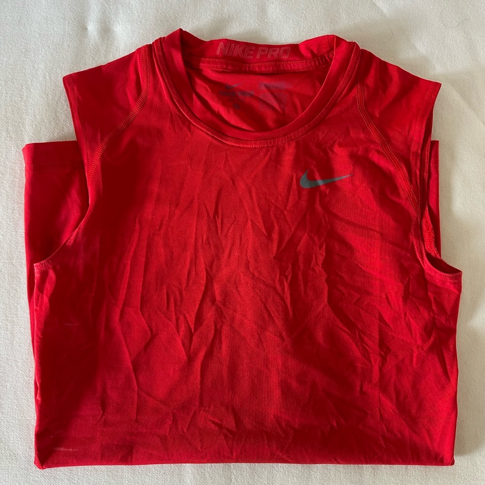 Nike Pro Red Sleeveless Athletic Tank